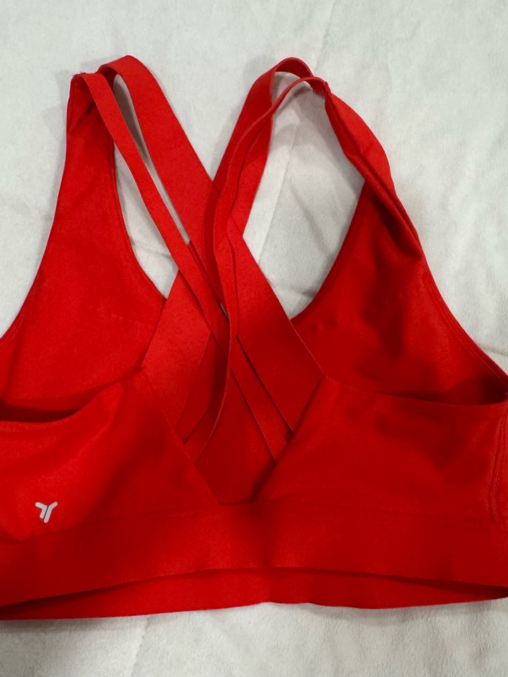 Old Navy Active Power Soft Red Cross-Back Sports Bra - Picture 2 of 3